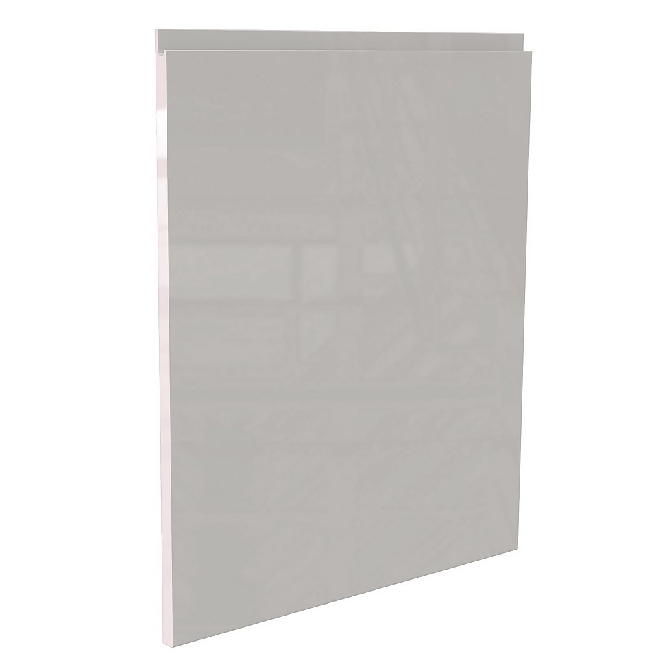 Handleless Kitchen Cabinet Door (W)497 - Gloss Grey
