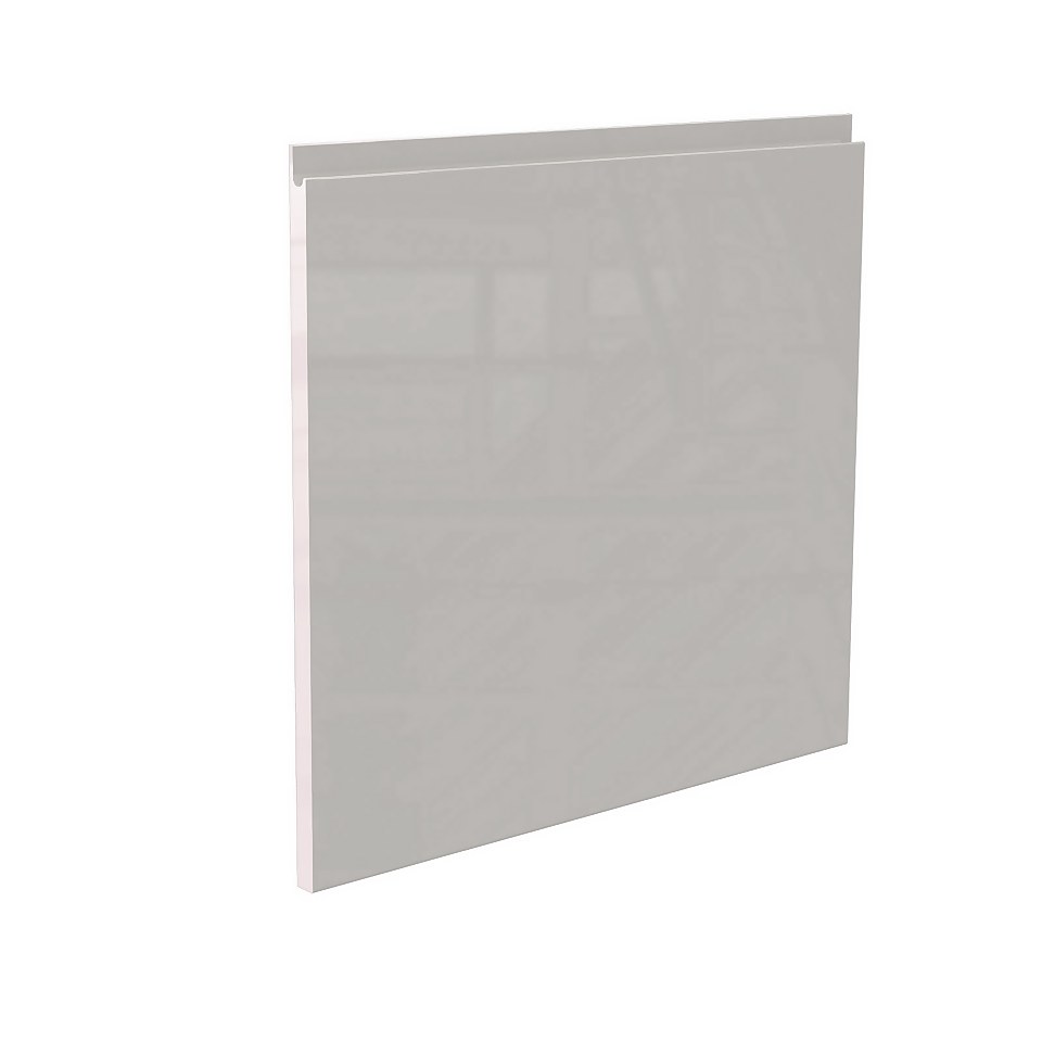 Handleless Kitchen Oven Tower Door (W)597mm - Gloss Grey