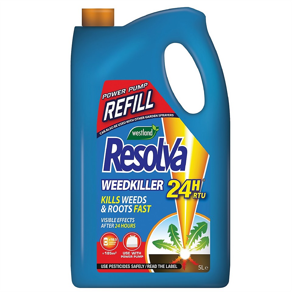 Resolva 24H Weedkiller Ready To Use Power Pump Refill - 5L