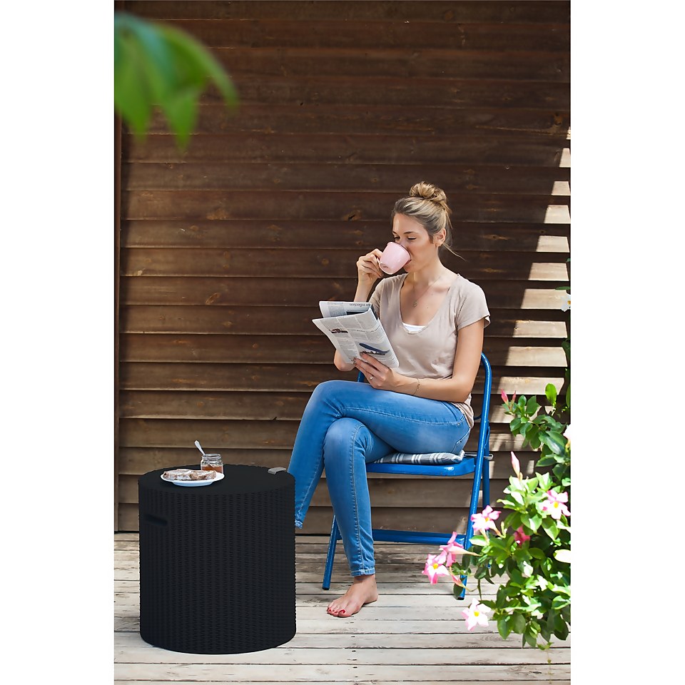 Keter Cool Stool Outdoor Ice Cooler Table 39L - Graphite
