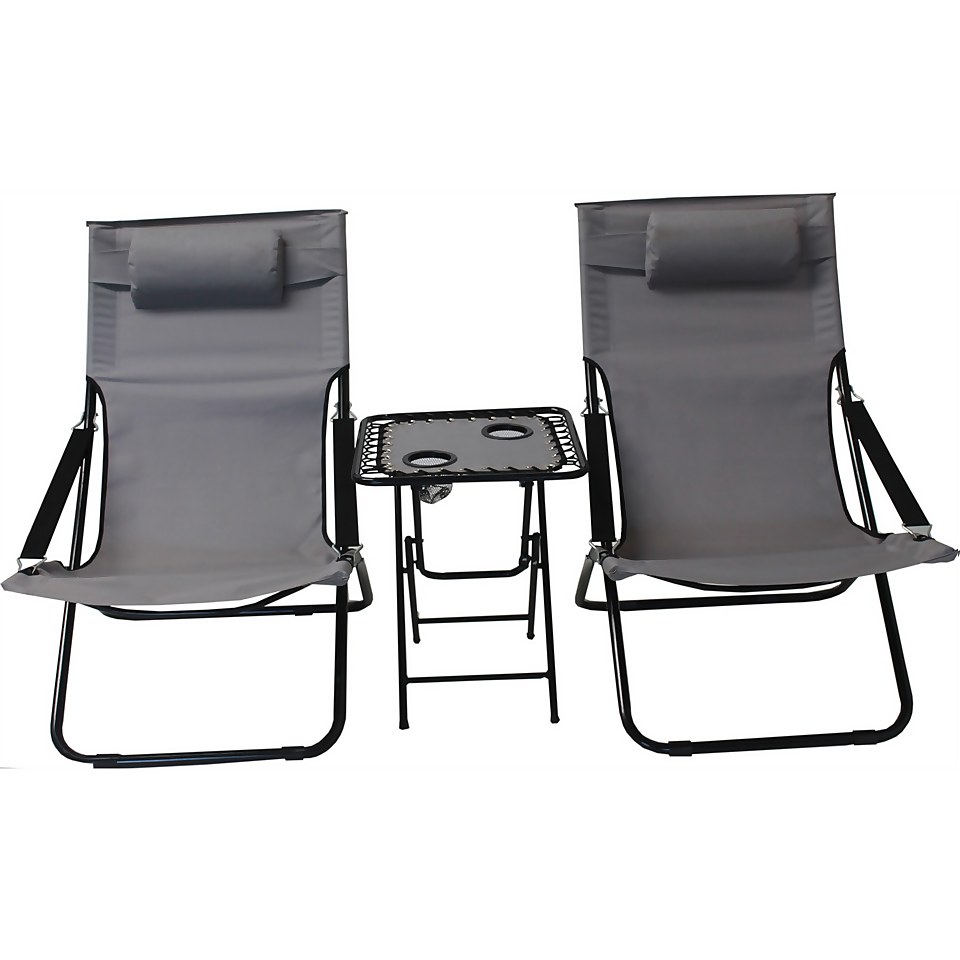 Camping chair and table set