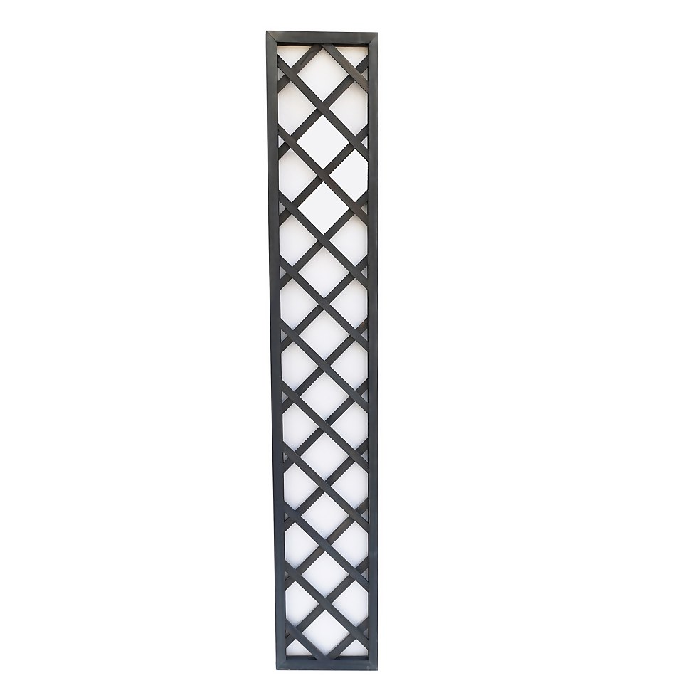 1.8m x 30cm Wooden Trellis Panel  - Grey