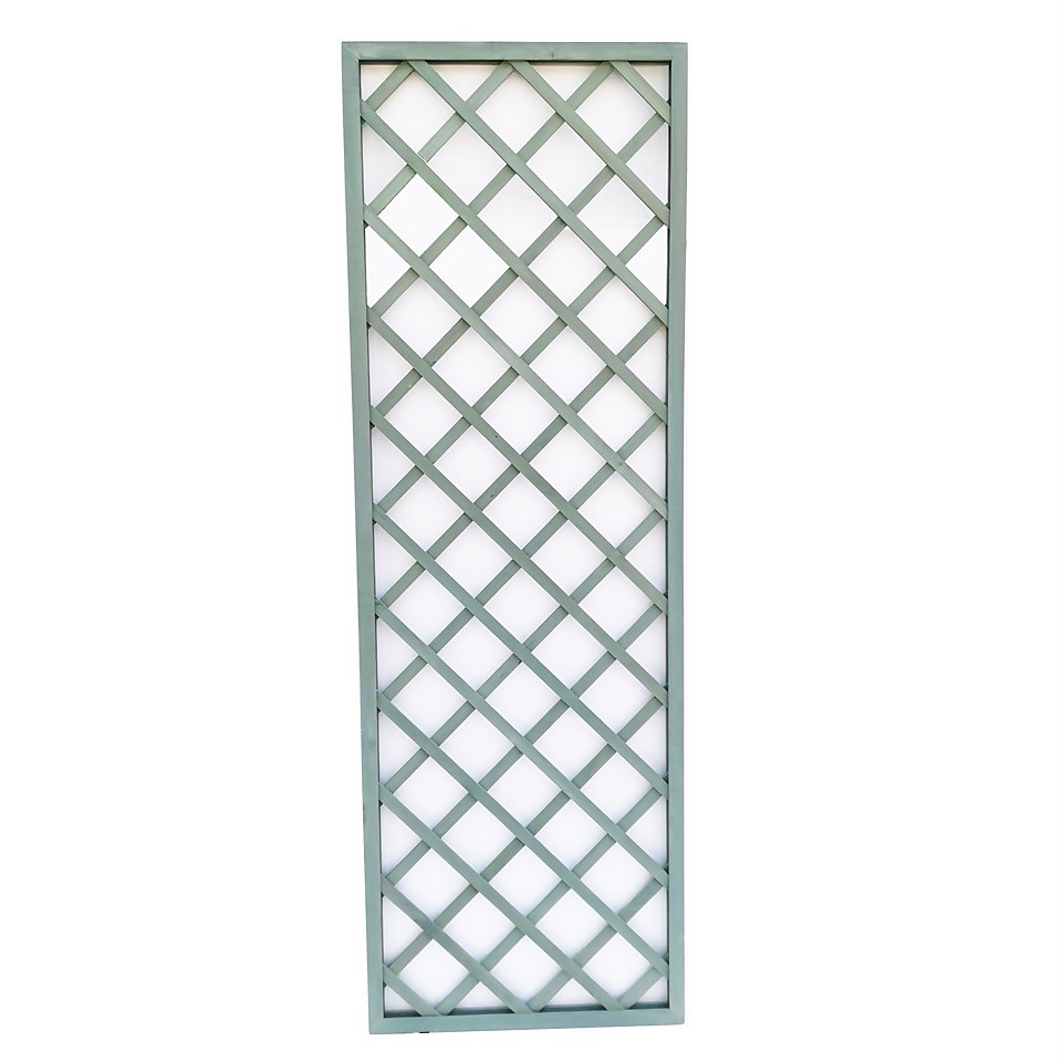 1.8m x 60cm Wooden Trellis Panel - Green