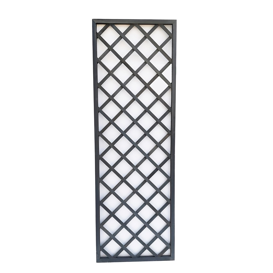 1.8m x 60cm Wooden Trellis Panel - Grey