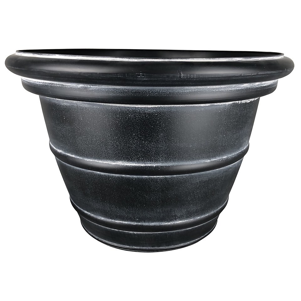 Georgian Metallic Grey Lead Cone Pot - 35cm
