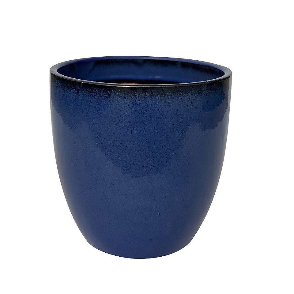 Chiswick Egg Imperial Terracotta Plant Pot -  Blue - 20cm