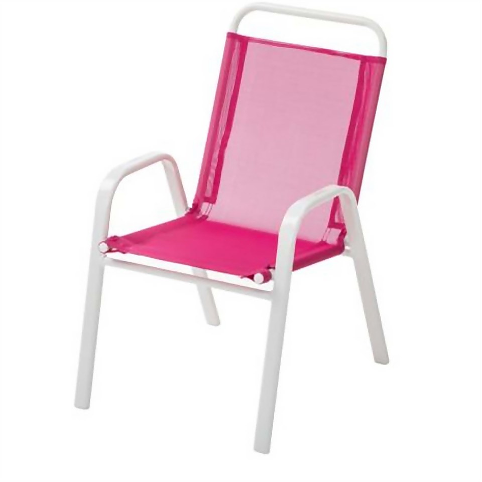 Kids Metal Stacking Chair - Pink