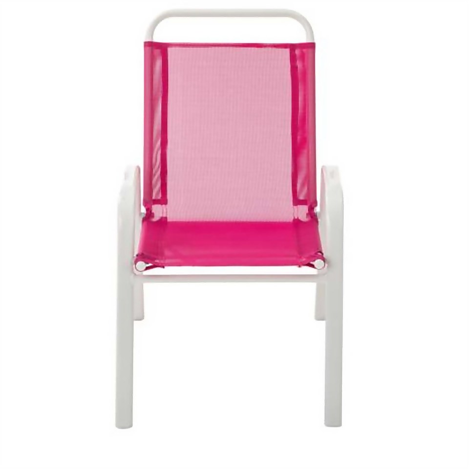 Kids Metal Stacking Chair - Pink