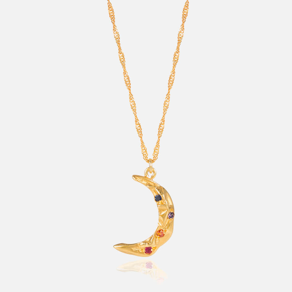 Hermina Athens Women's Melies Stardust Moon Pendant - Gold