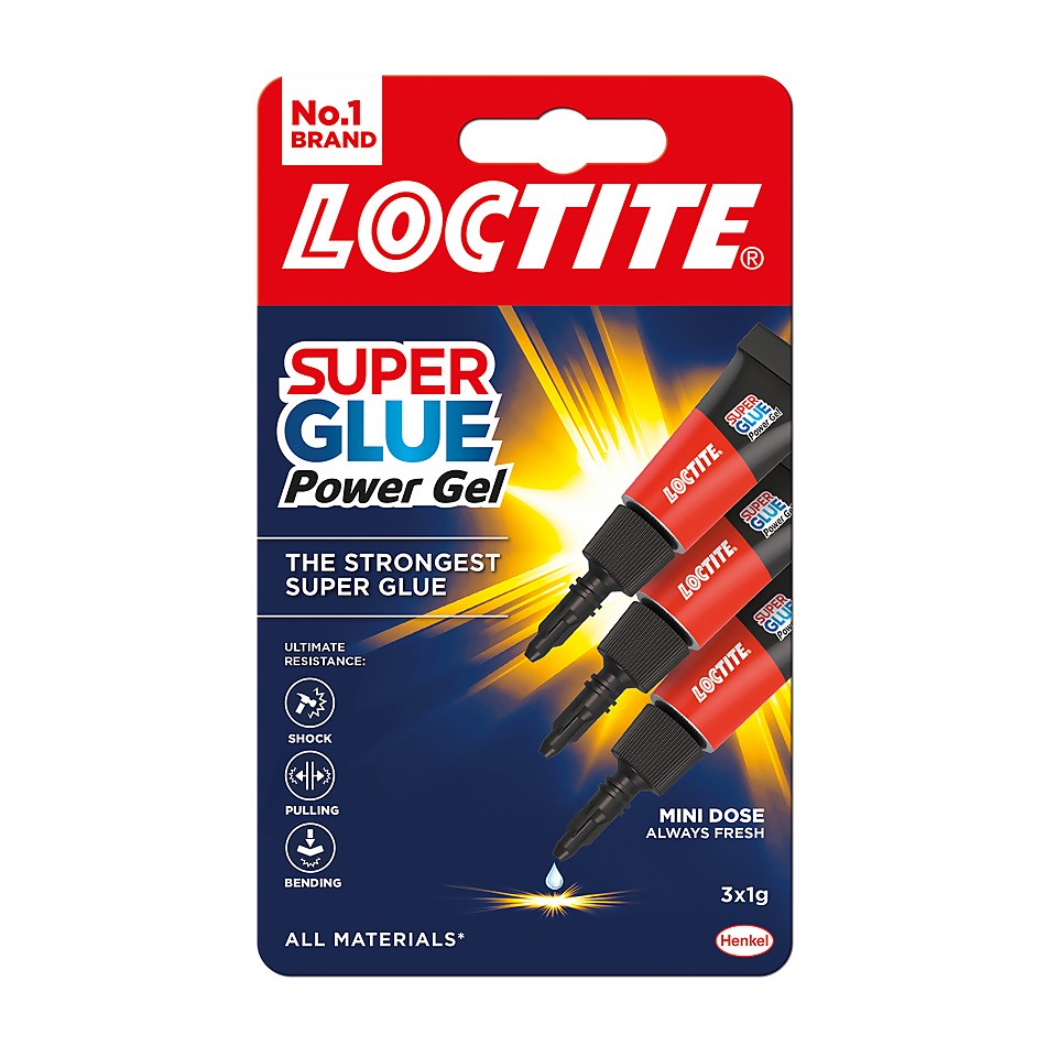 Loctite Super Glue Power Gel Mini Trio 3x1g