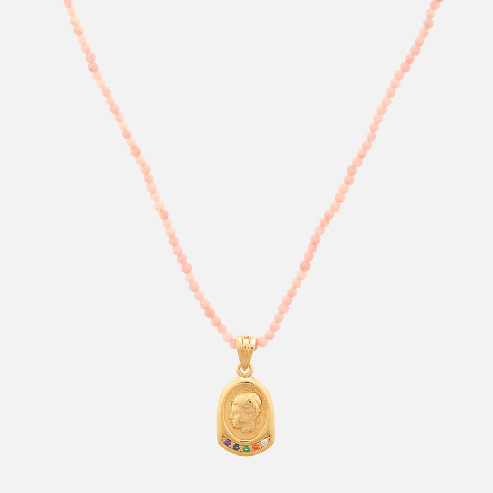 Hermina Athens Women s Ygeia Necklace Pink