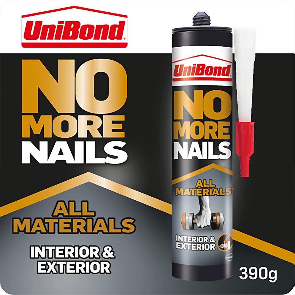 UniBond No More Nails All Materials Interior& Exterior Grab Adhesive Cartridge 390g