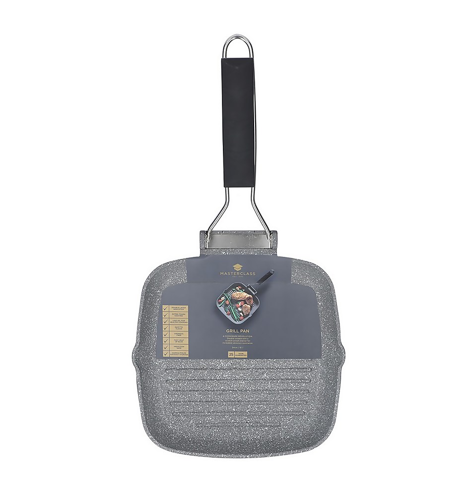 MasterClass NonStick InductionSafe Griddle Pan Folding Handle Homebase