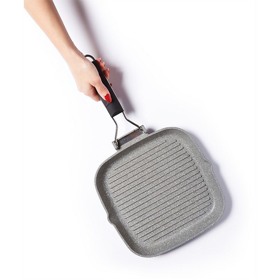 MasterClass NonStick InductionSafe Griddle Pan Folding Handle Homebase