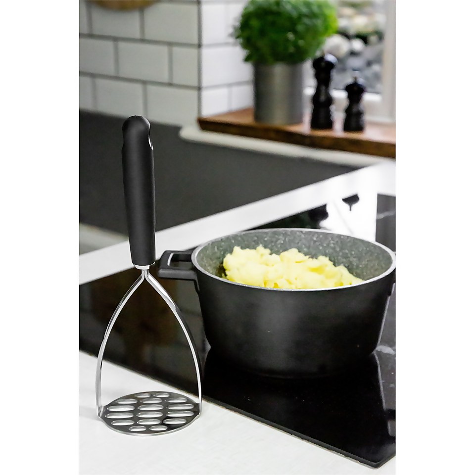 MasterClass Potato Masher with Soft Grip Handle, Stainless Steel