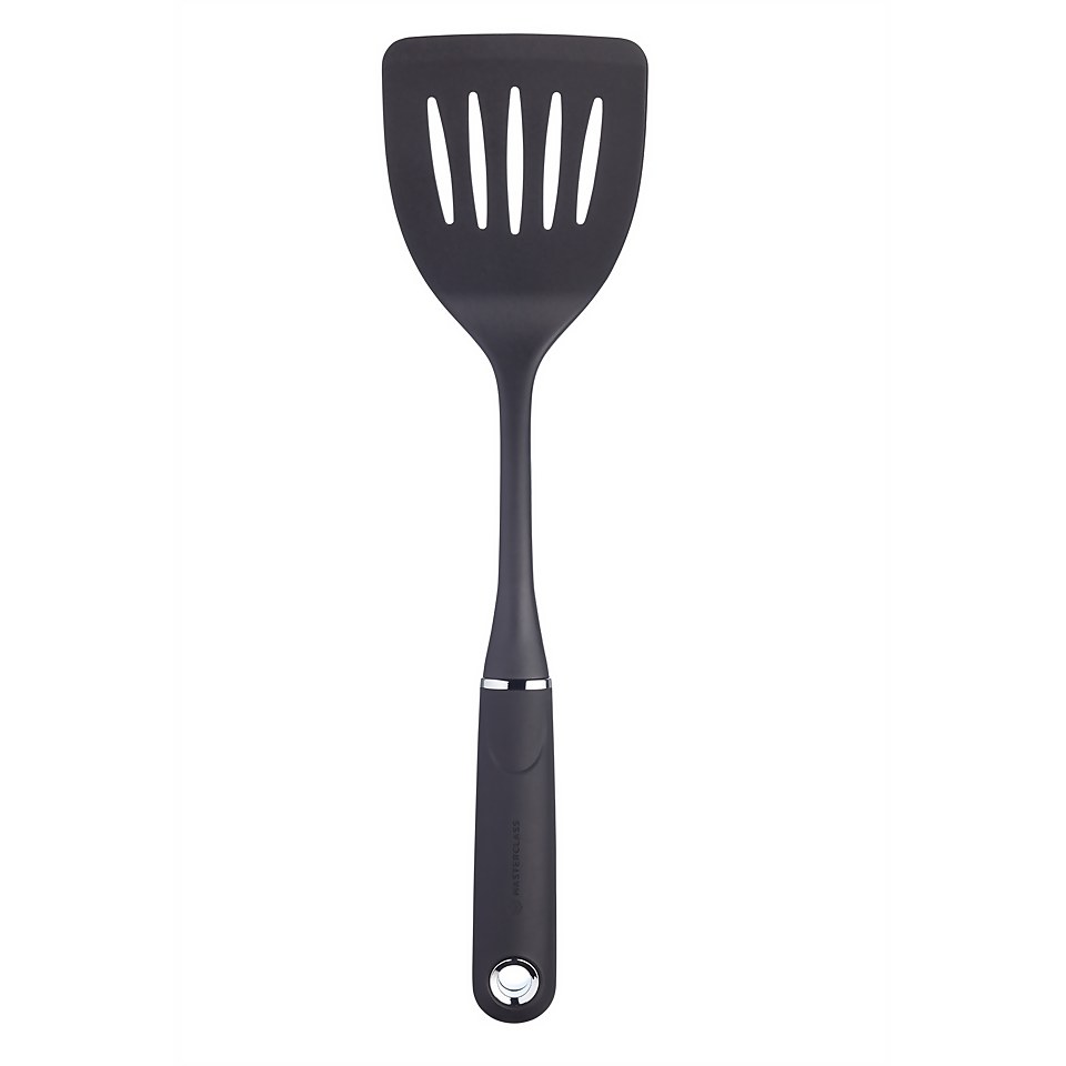 MasterClass Fish Slice / Slotted Turner with Soft Grip Handle, Non Stick Safe Nylon