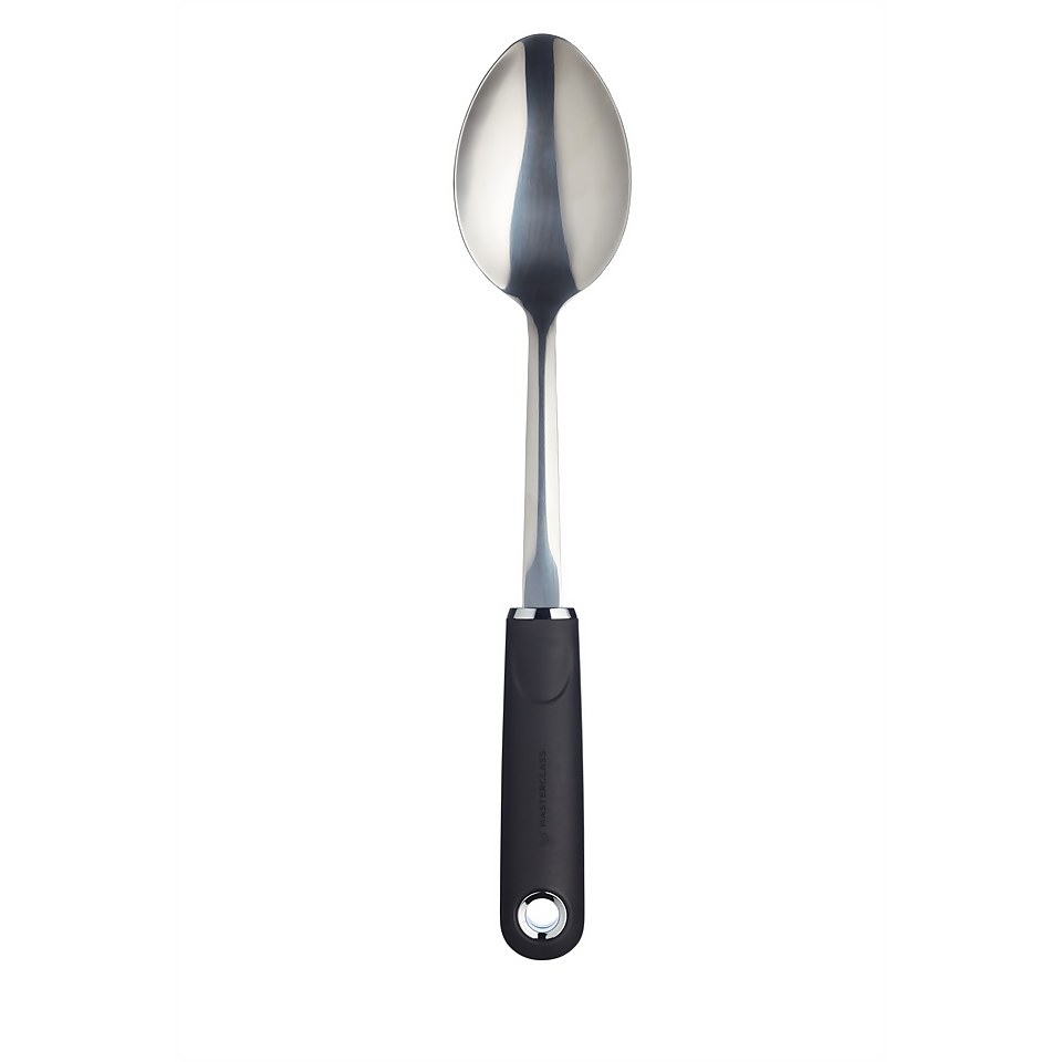 MasterClass Cooking Spoon with Soft Grip Handle, Stainless Steel