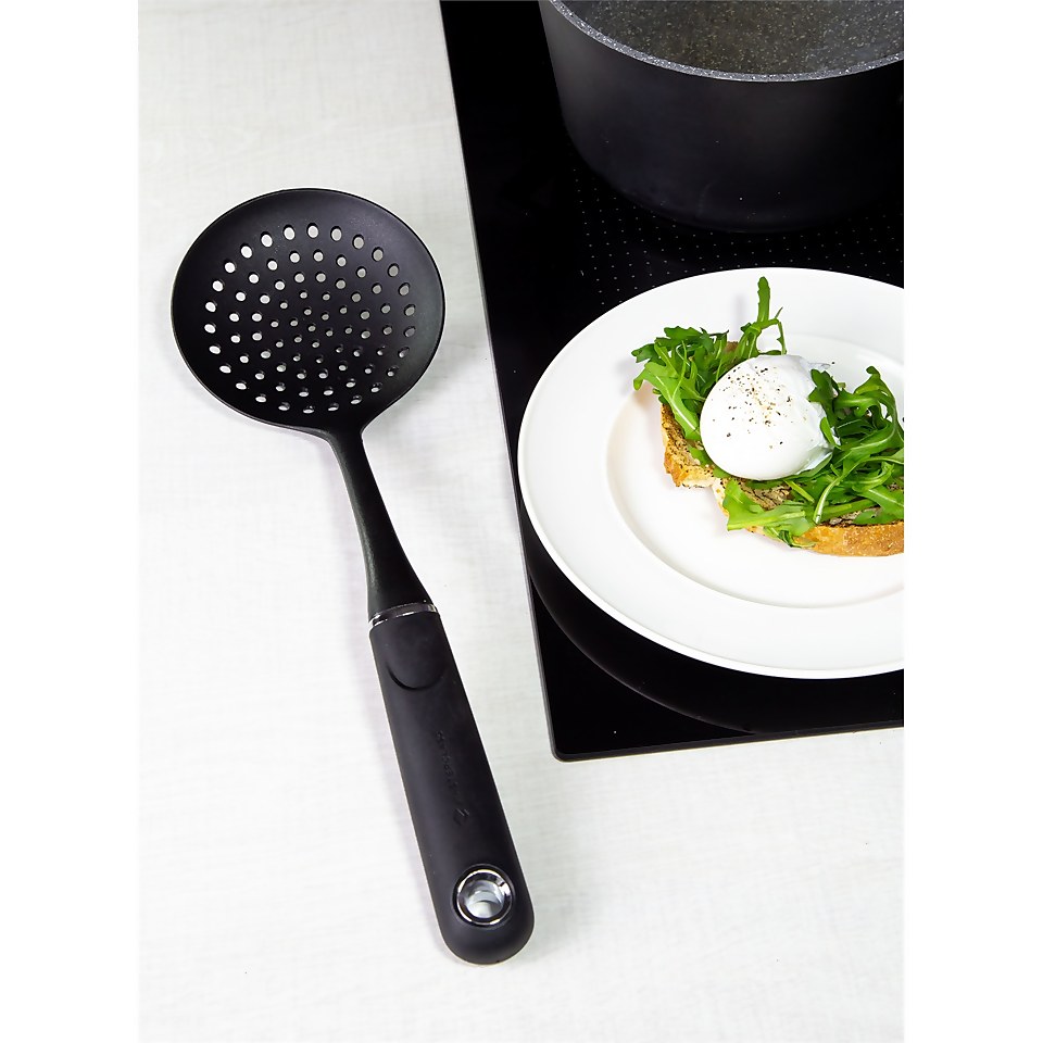 MasterClass Kitchen Skimmer Spoon with Soft Grip Handle, Non Stick Safe Nylon