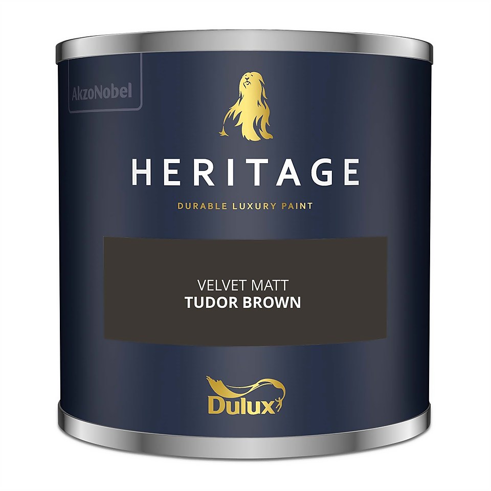 Dulux Heritage Matt Emulsion Paint Tudor Brown - Tester 125ml