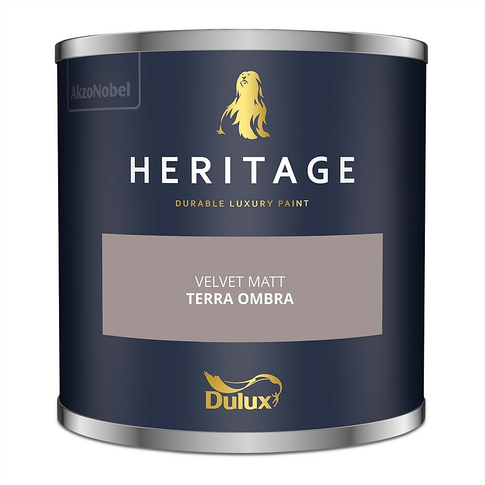 Dulux Heritage Matt Emulsion Paint Terra Ombra - Tester 125ml