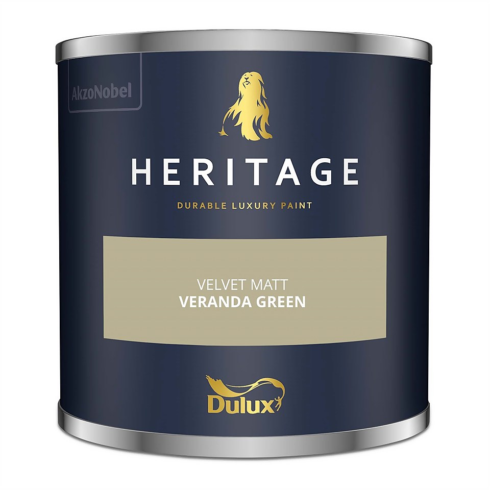 Dulux Heritage Matt Emulsion Paint Veranda Green - Tester 125ml
