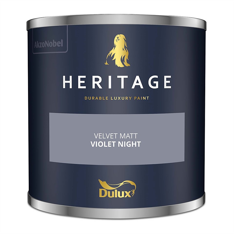 Dulux Heritage Matt Emulsion Paint Violet Night - Tester 125ml