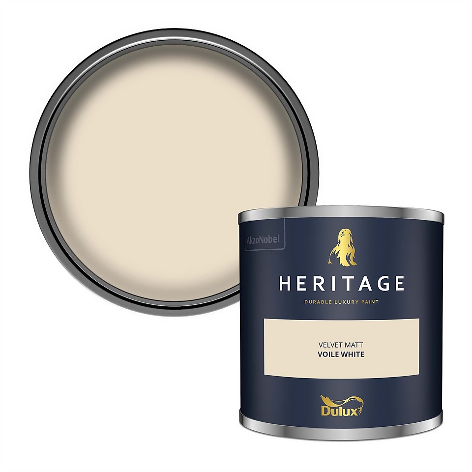 Dulux Heritage Matt Emulsion Paint Voile White - Tester 125ml