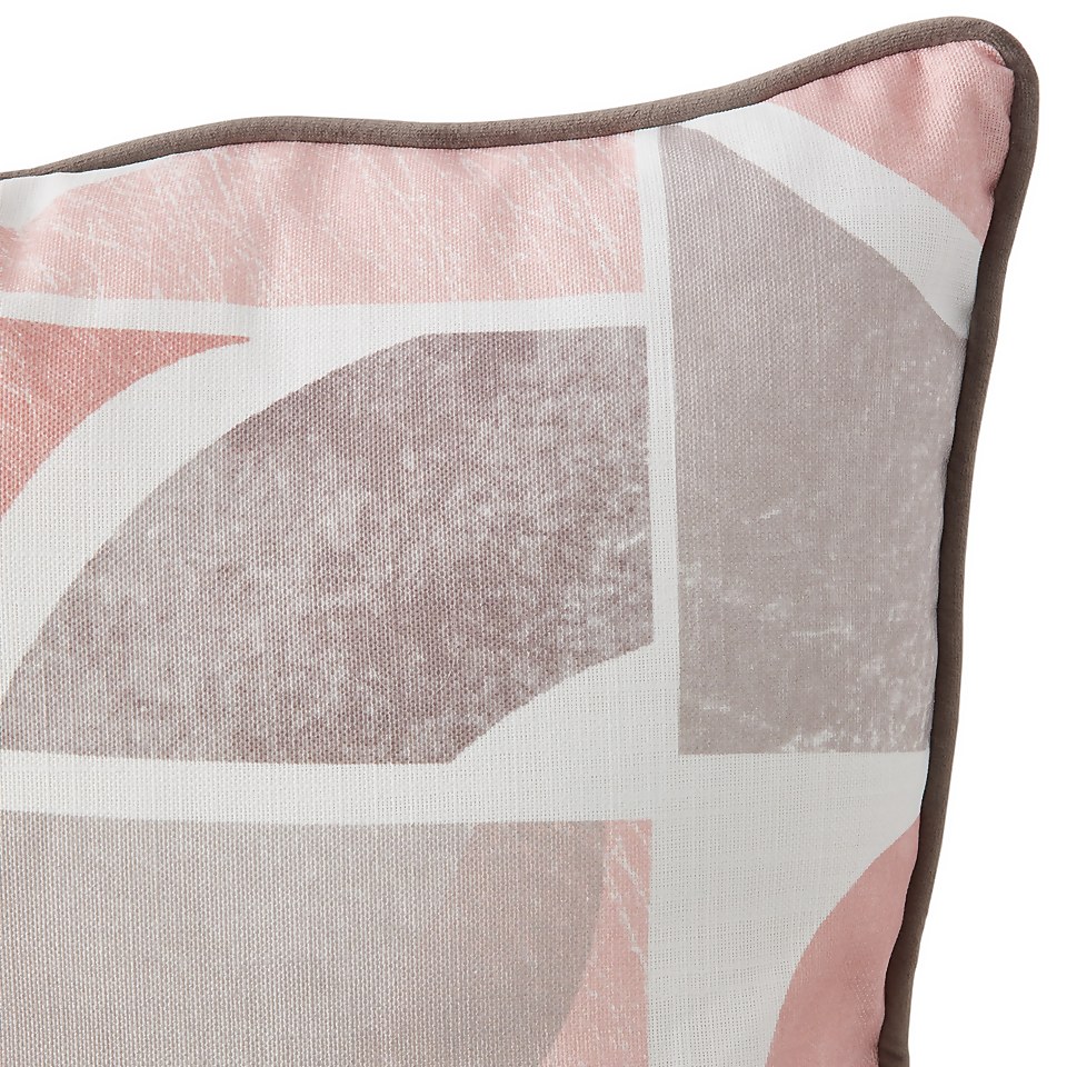 Geo Cushion - Blush - 43x43cm