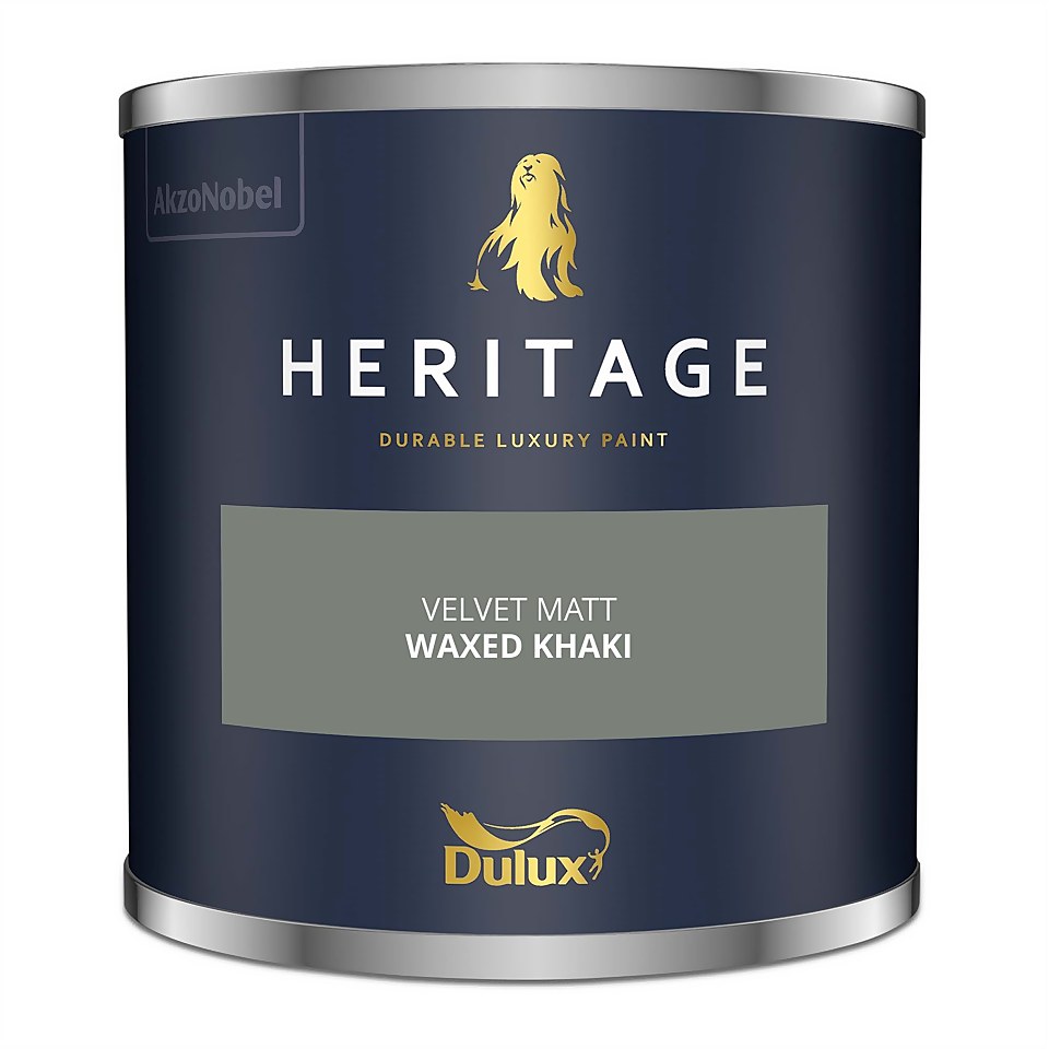Dulux Heritage Matt Emulsion Paint Waxed Khaki - Tester 125ml