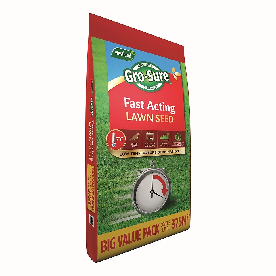 Grosure Fast Acting Lawn Seed - 375m2