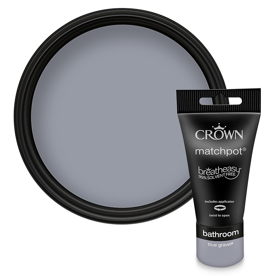 Crown Easyclean Bathroom Paint Blue Gravel - 0.04L