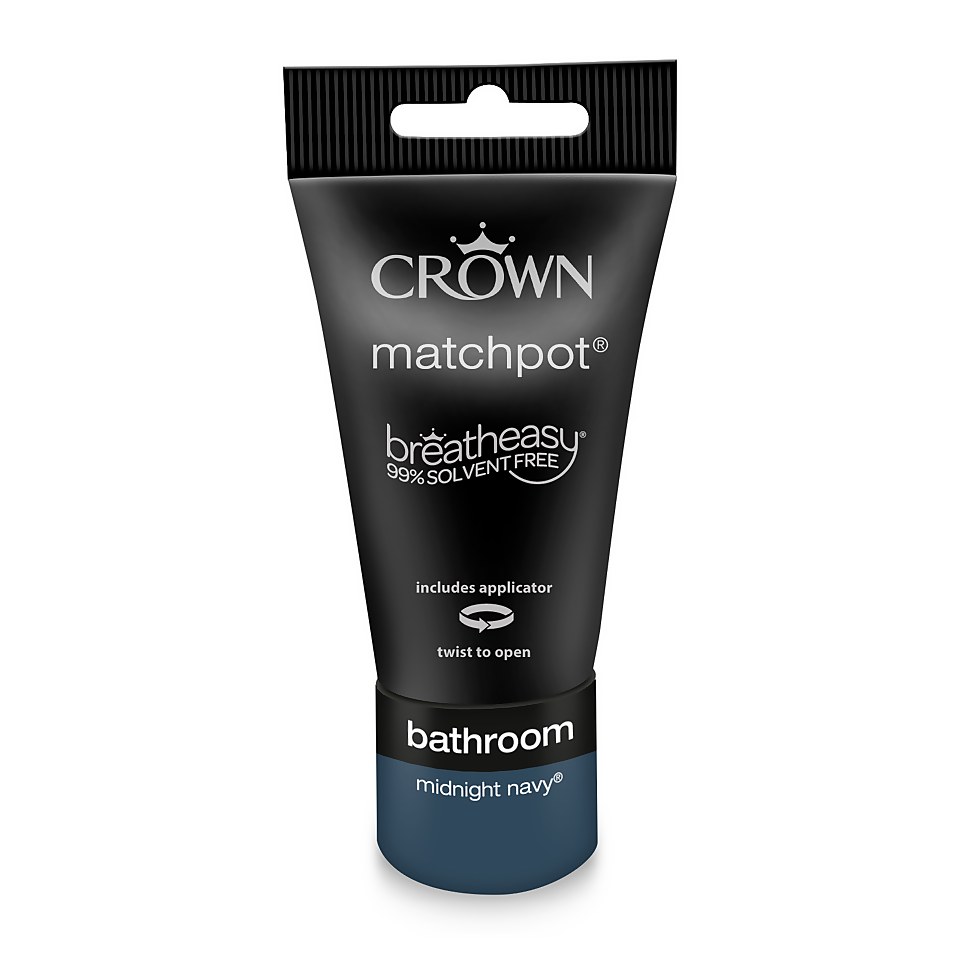Crown Easyclean Bathroom Paint Midnight Navy - 40ml