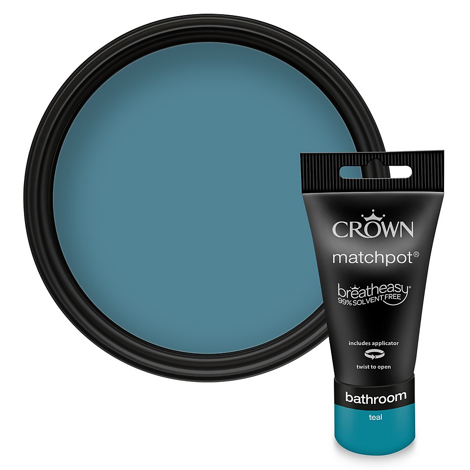 Crown Easyclean Bathroom Paint Teal - 0.04L