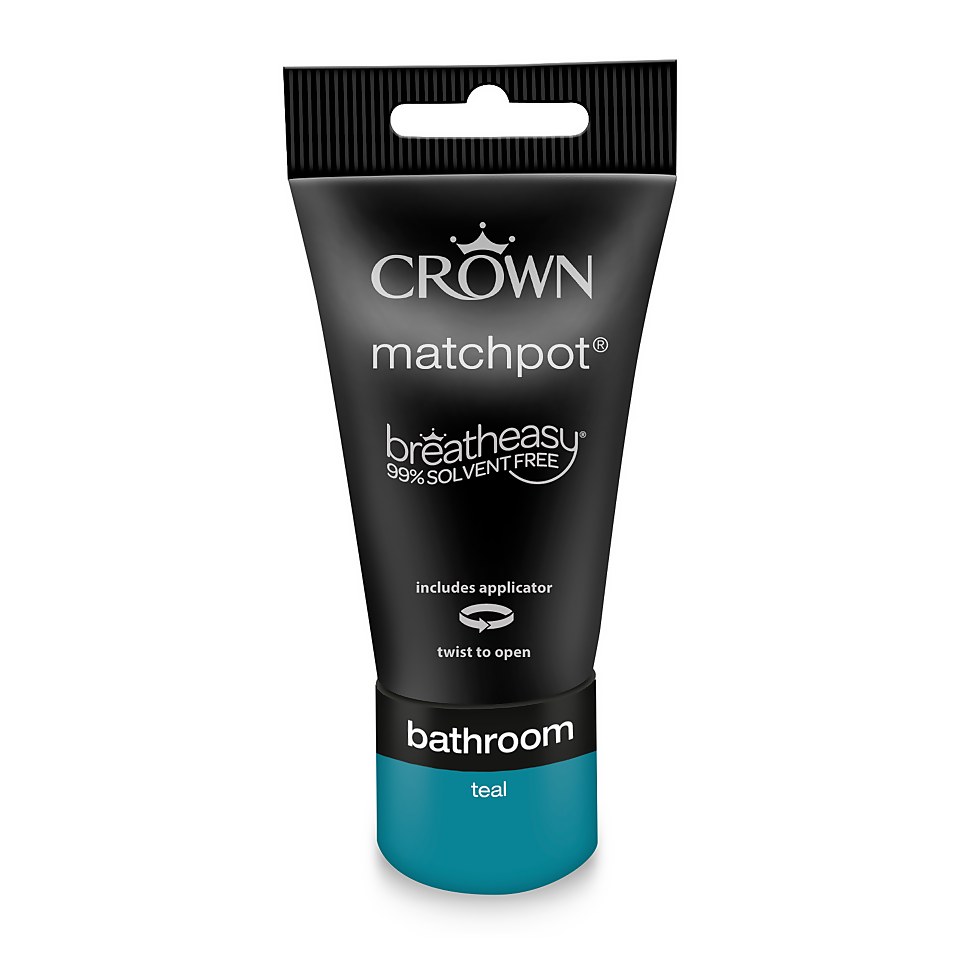 Crown Easyclean Bathroom Paint Teal - 0.04L