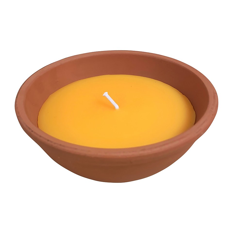 Biteshield Candle Citronella Tc Dish - Yellow Wax