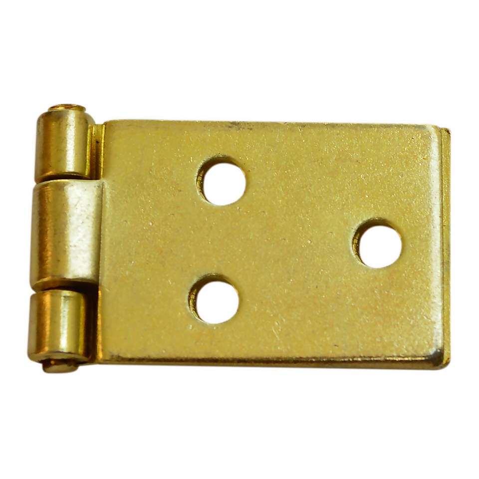 Back Flap Hinge Steel 25mm Electro Brass - 2 Pack