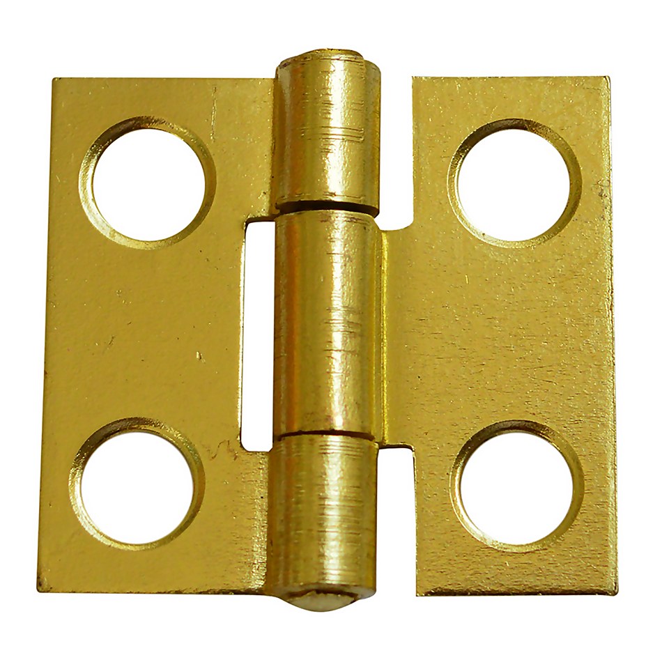 Butt Hinge Steel 25mm Electro Brass - 2 Pack