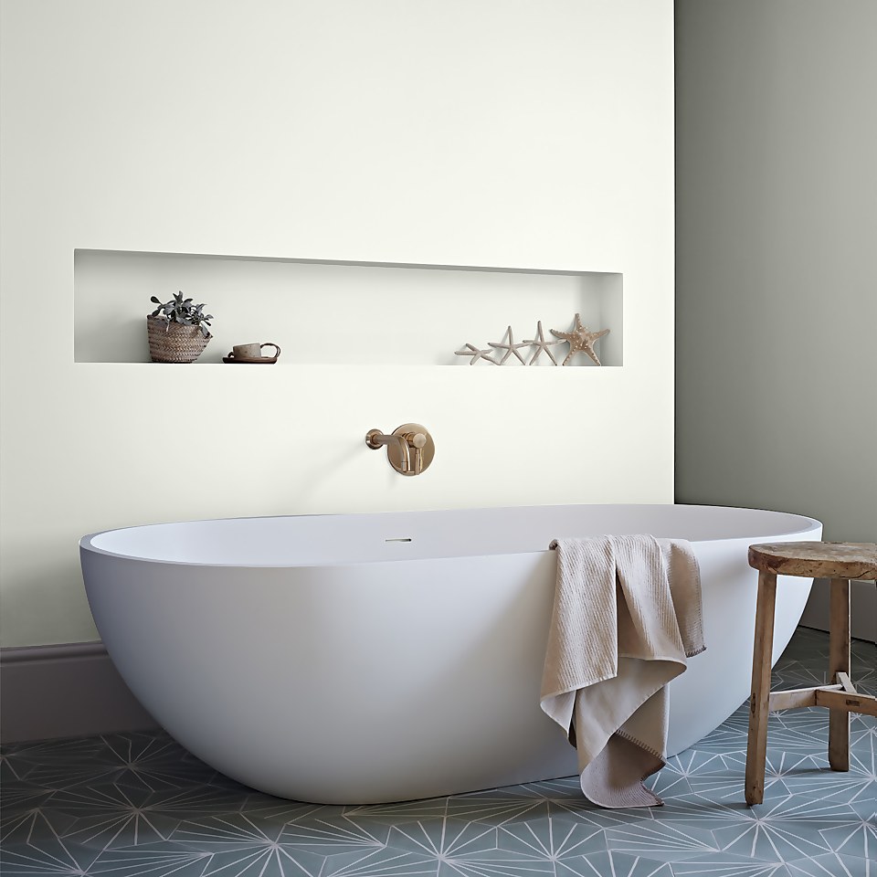 Crown Easyclean Mouldguard+ Bathroom Mid Sheen Washable Multi Surface Paint  Milk White® - 2.5L