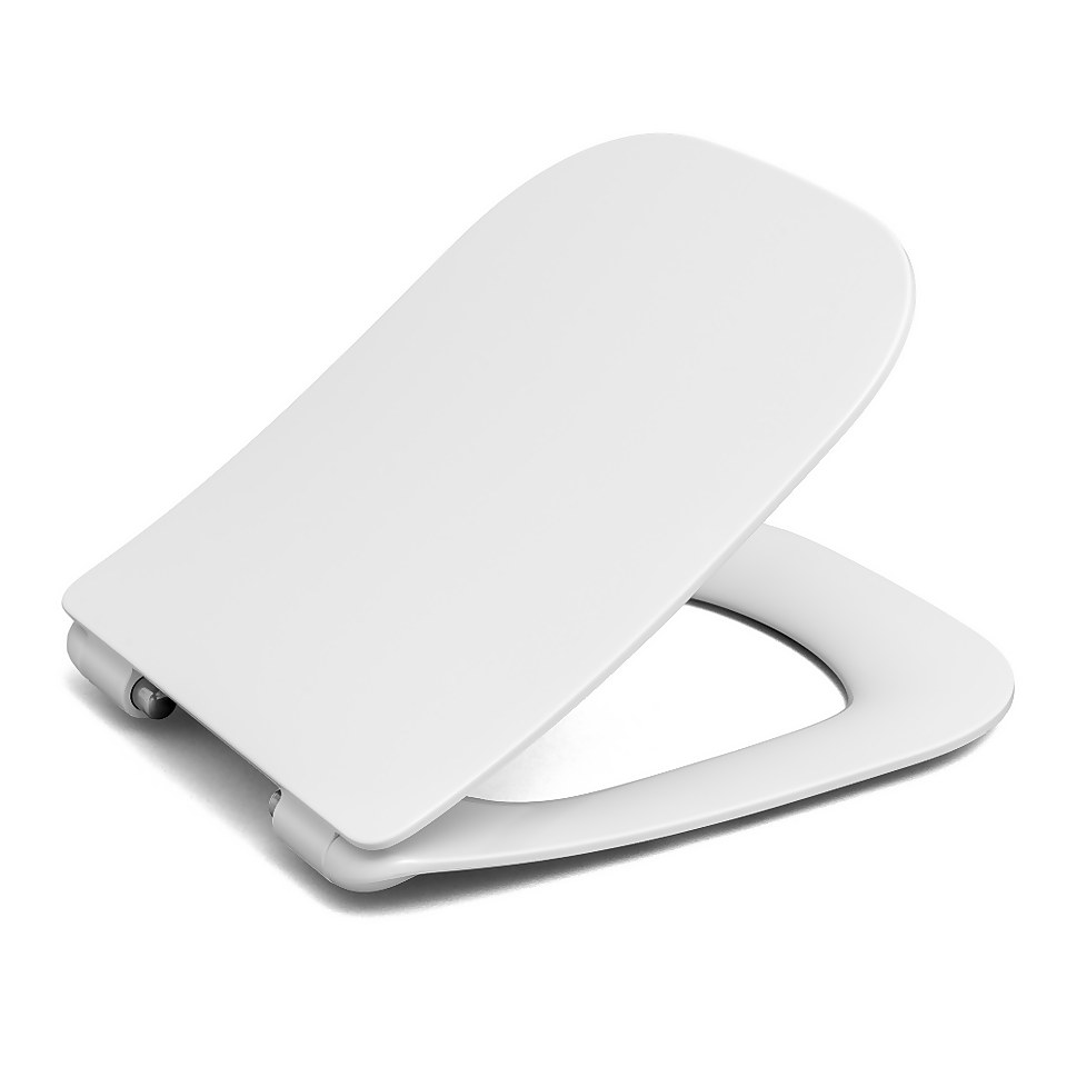 Cedo Plastic Slim Square Toilet Seat - White