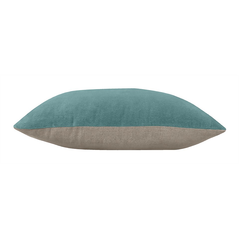 Country Living Velvet Linen Cushion - 30x50cm - Duck Egg
