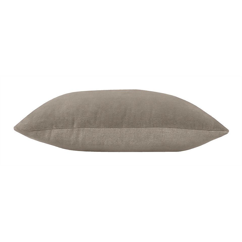 Country Living Velvet Linen Cushion - 45x45cm - Latte