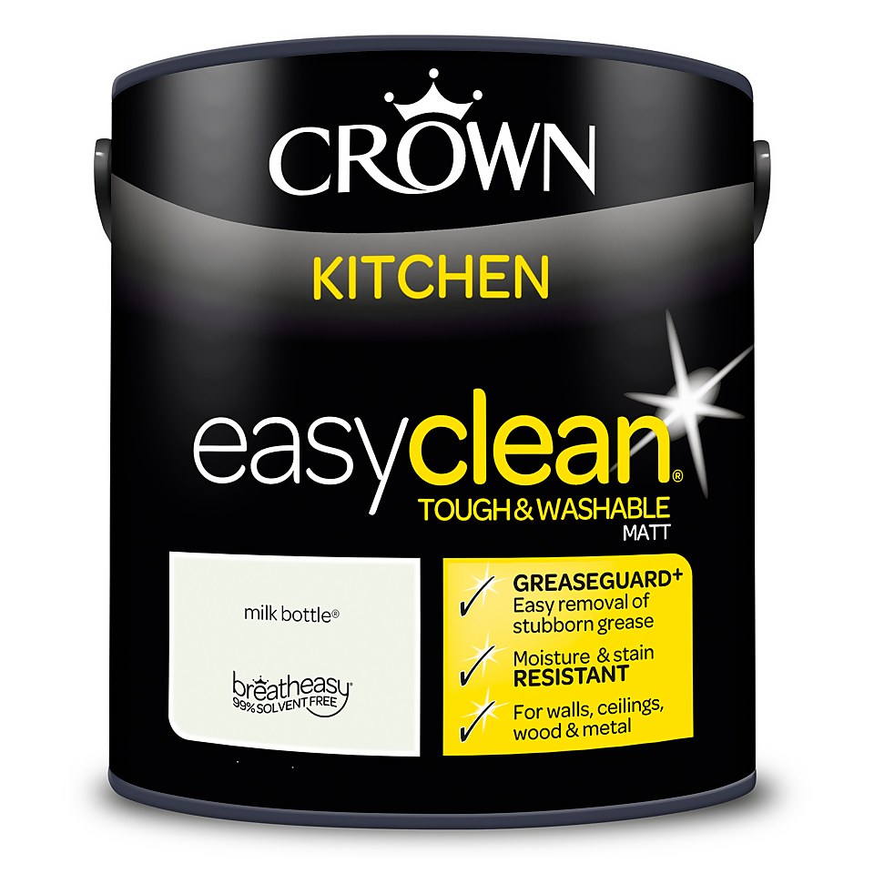 Crown Easyclean Kitchen Greaseguard+ Matt Paint Milk Bottle - 2.5L