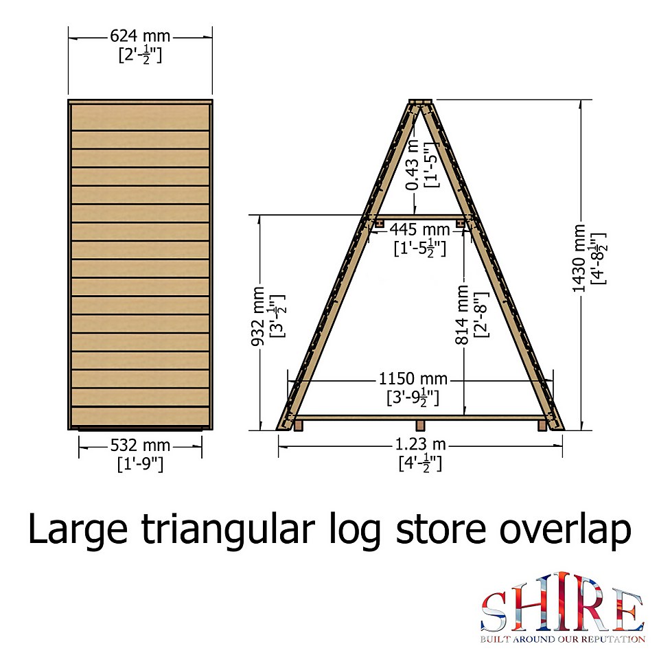 Shire Large Triangular Log Store