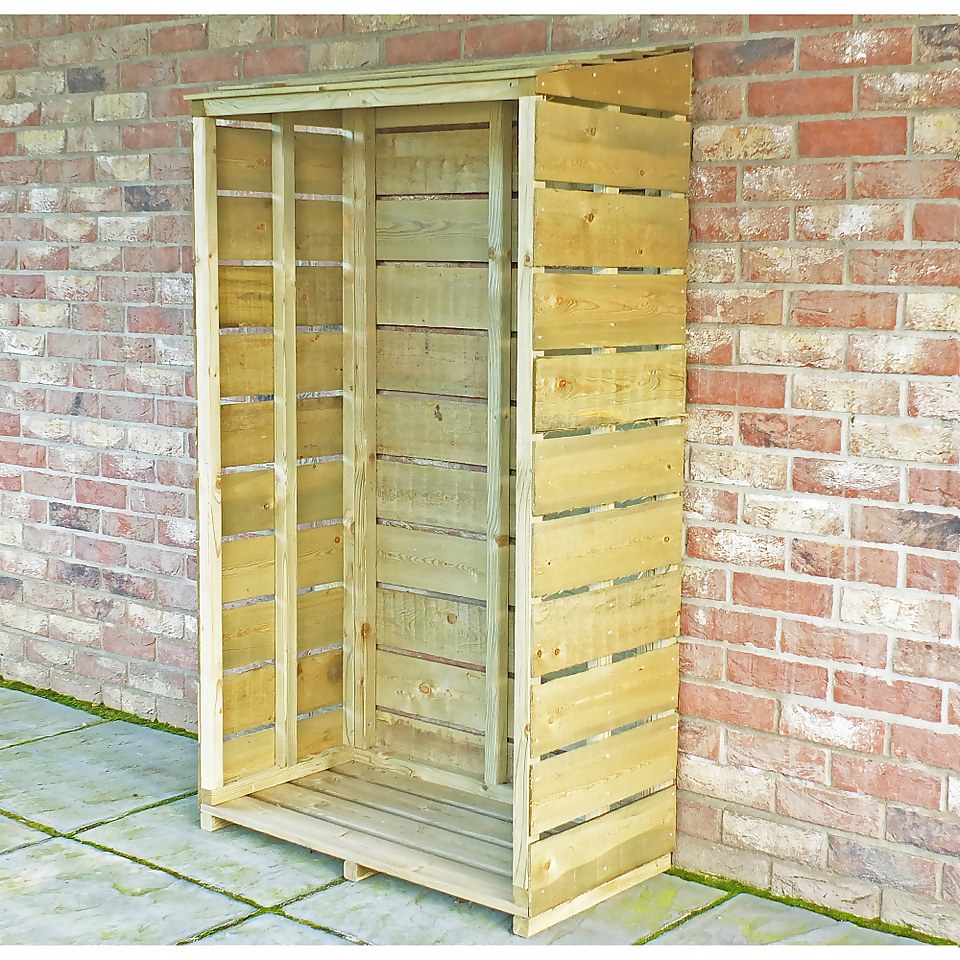 Shire Tall Wall Log Store - 3 x 1.5ft