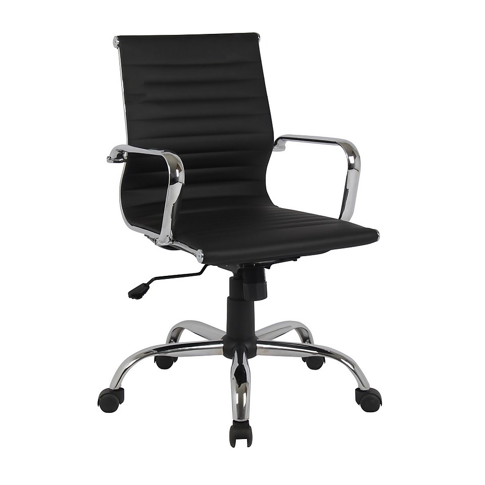 Dave Office Chair - Black Faux Leather