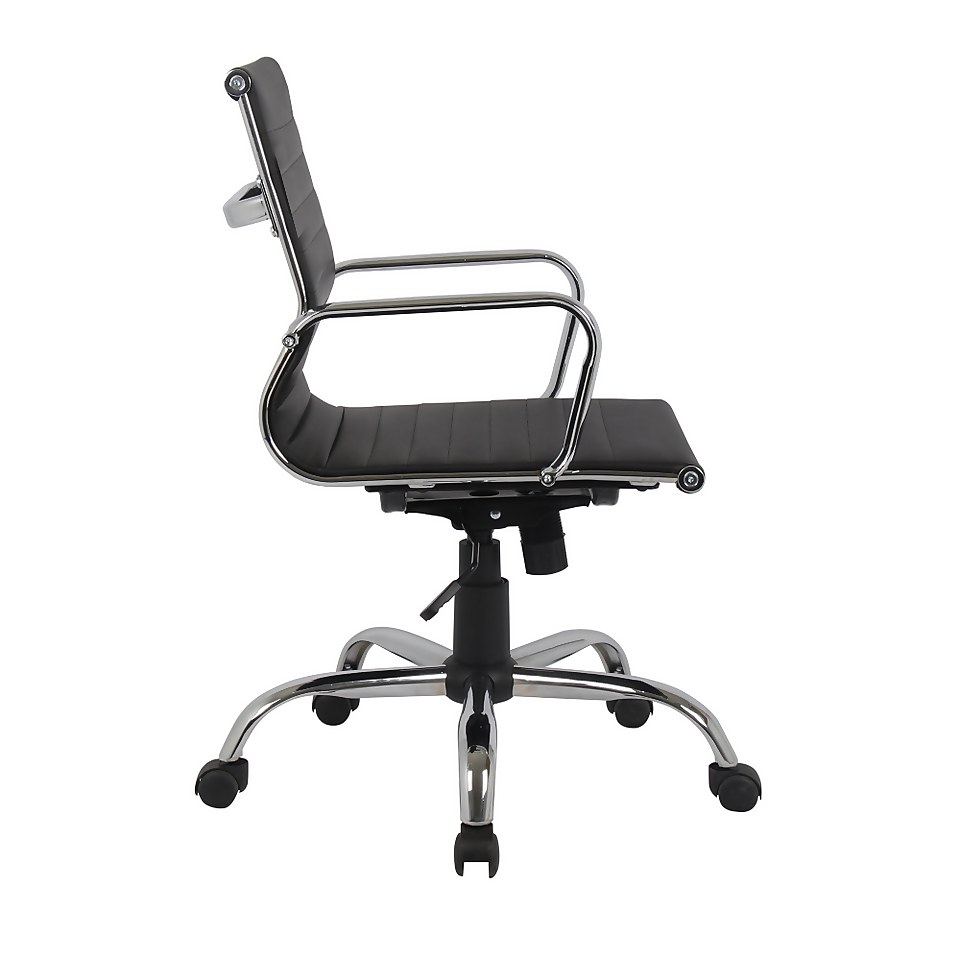 Dave Office Chair - Black Faux Leather
