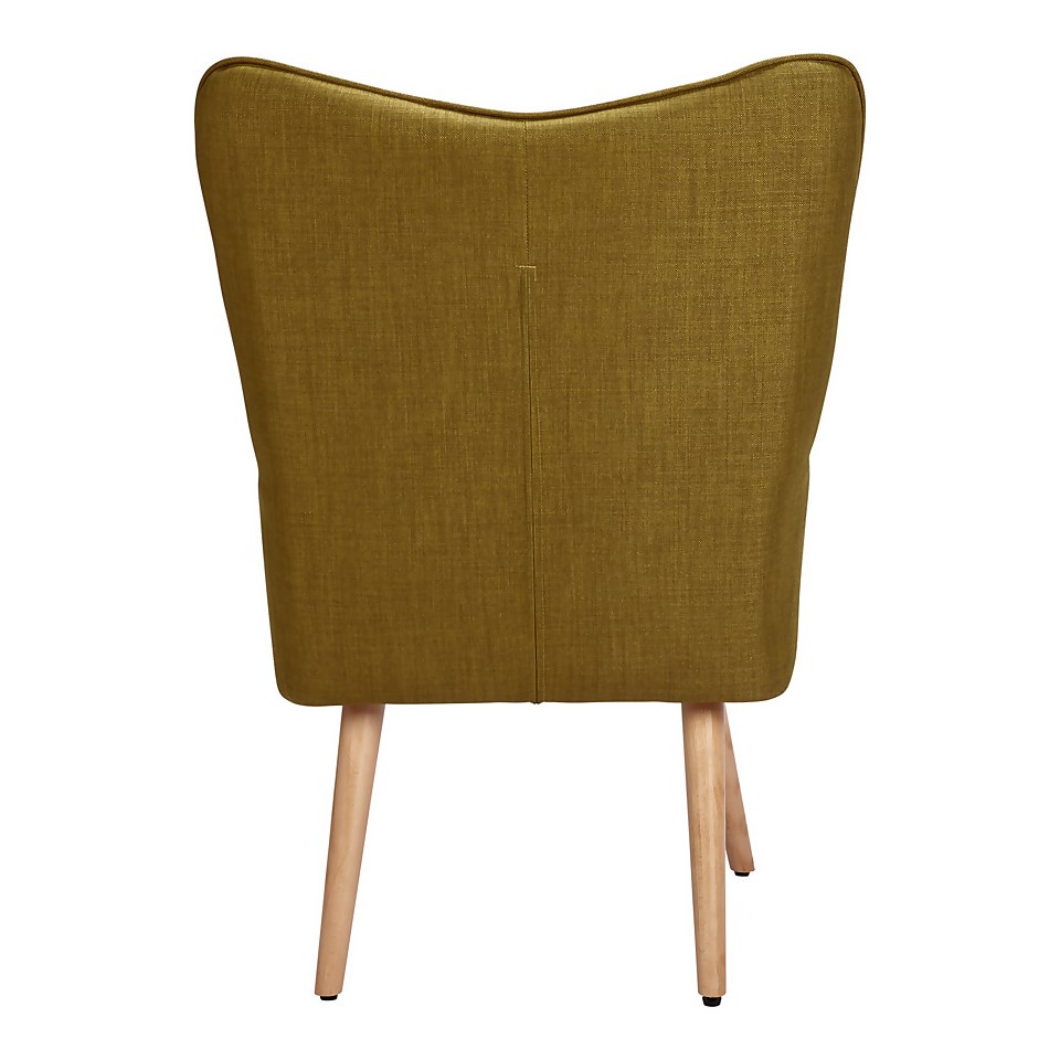 Leon Chair & Footstool - Moss Green
