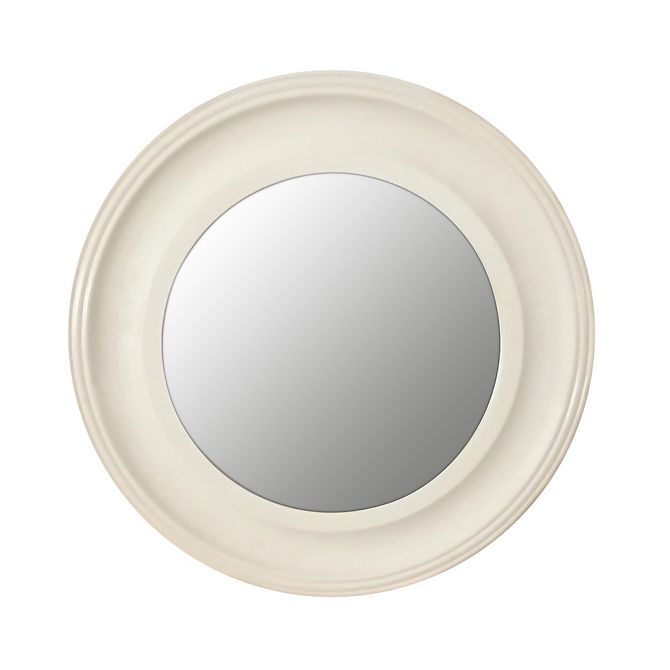 Country Living Round Wall Mirror 55cm - Cream