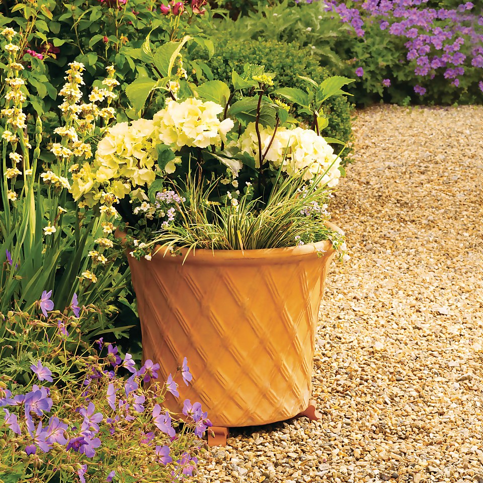 Terracotta Lattice Cone Plant Pot - 25cm