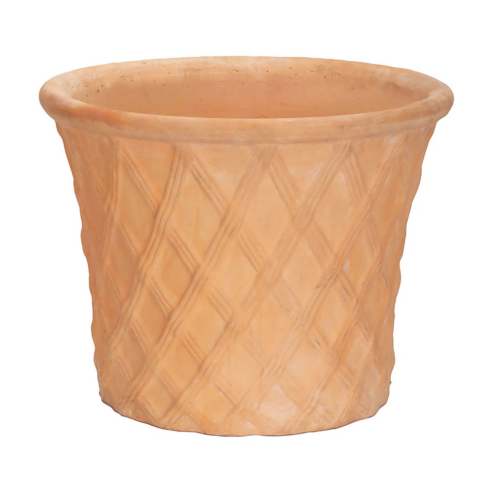 Terracotta Lattice Cone Plant Pot - 37cm